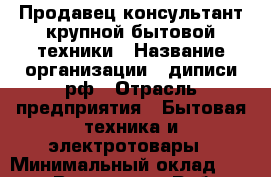 Продавец-консультант крупной бытовой техники › Название организации ­ диписи.рф › Отрасль предприятия ­ Бытовая техника и электротовары › Минимальный оклад ­ 70 000 - Все города Работа » Вакансии   . Мордовия респ.
